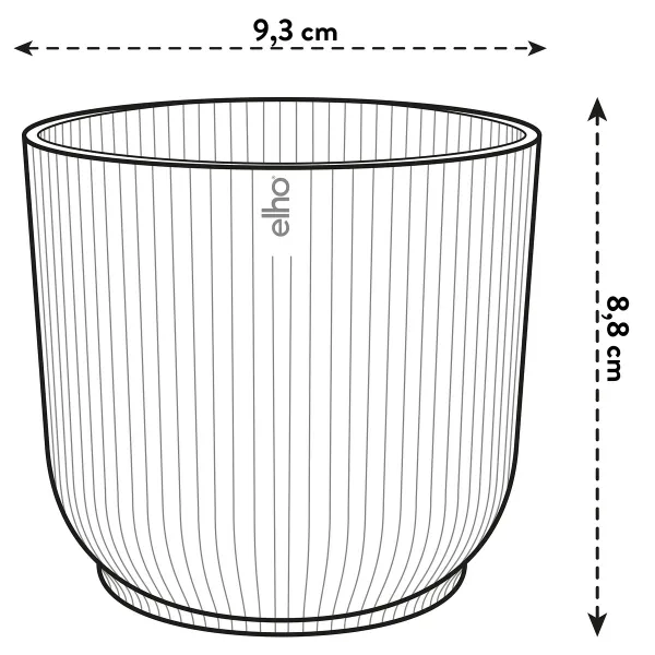 elho® Vibes Übertopf Fold Mini Buttergelb Ø 9 cm - Kunststoff