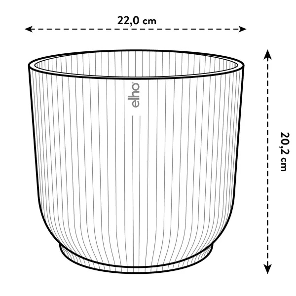 elho® Vibes Übertopf Fold Seidenweiß Ø 22 cm - Kunststoff