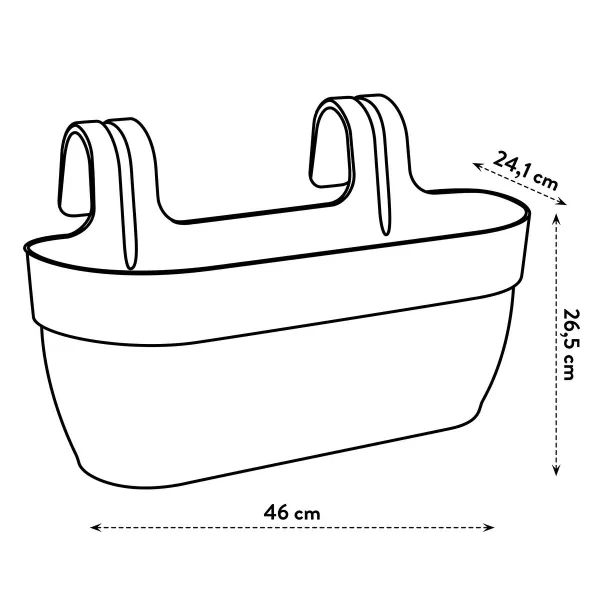 elho® Vibia campana easy Pflanzgefäß L Anthrazit zum Einhängen - Kunststoff