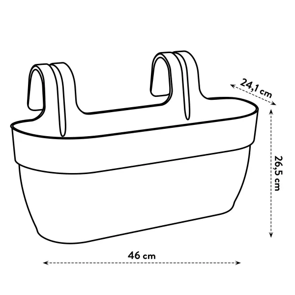 elho® Vibia campana easy Pflanzgefäß L Seidenweiß zum Einhängen - Kunststoff