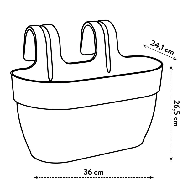 elho® Vibia campana easy Pflanzgefäß M Anthrazit zum Einhängen - Kunststoff