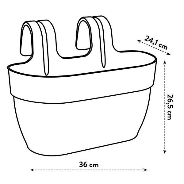 elho® Vibia campana easy Pflanzgefäß M Pistaziengrün zum Einhängen - Kunststoff