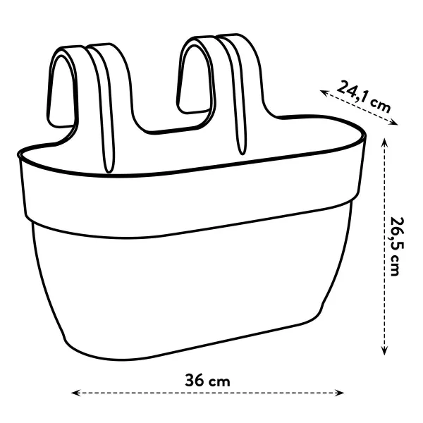 elho® Vibia campana easy Pflanzgefäß M Seidenweiß zum Einhängen - Kunststoff