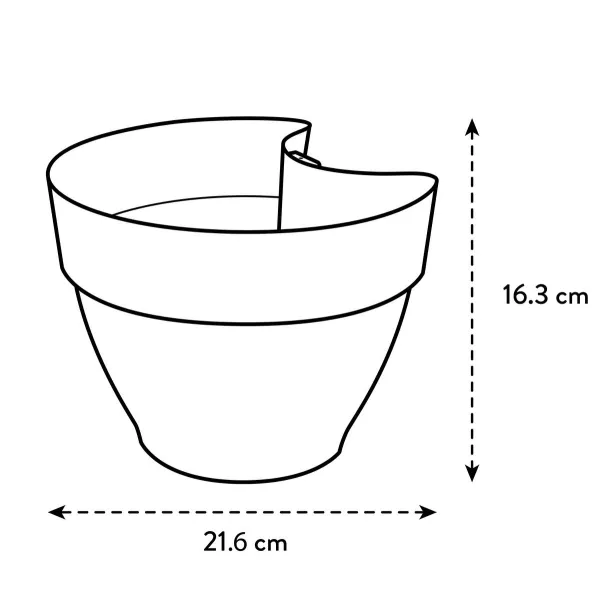 elho® Vibia campana Fallrohr Pflanzgefäß Pistaziengrün 22 cm - Kunststoff