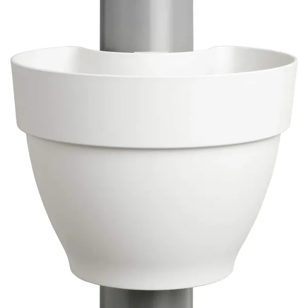 elho® Vibia campana Fallrohr Pflanzgefäß Seidenweiß 22 cm - Kunststoff