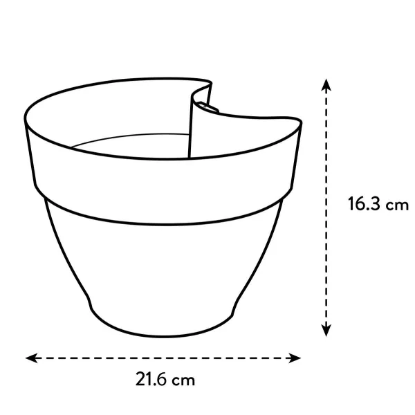 elho® Vibia campana Fallrohr Pflanzgefäß Seidenweiß 22 cm - Kunststoff