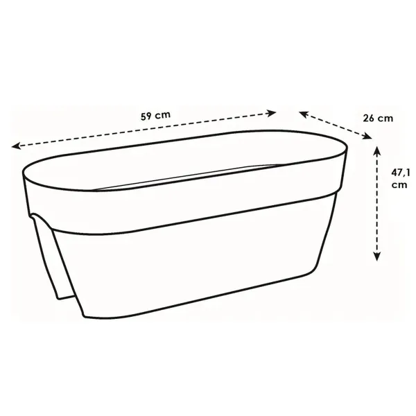 elho® Vibia campana Geländerkasten Flower Bridge Honiggelb 60 cm - Kunststoff