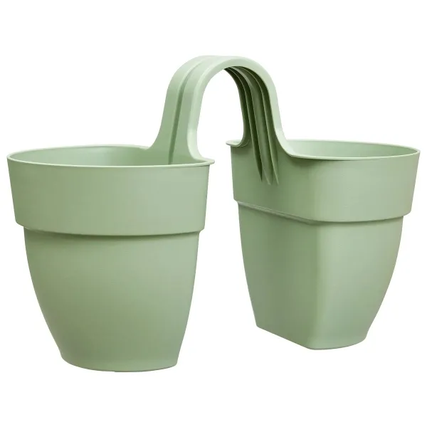 elho® Vibia campana Geländertopf Flower Twin Pistaziengrün 21 cm - Kunststoff elho® Vibia campana Geländertopf Flower Twin Pistaziengrün 21 cm - Kunststoff