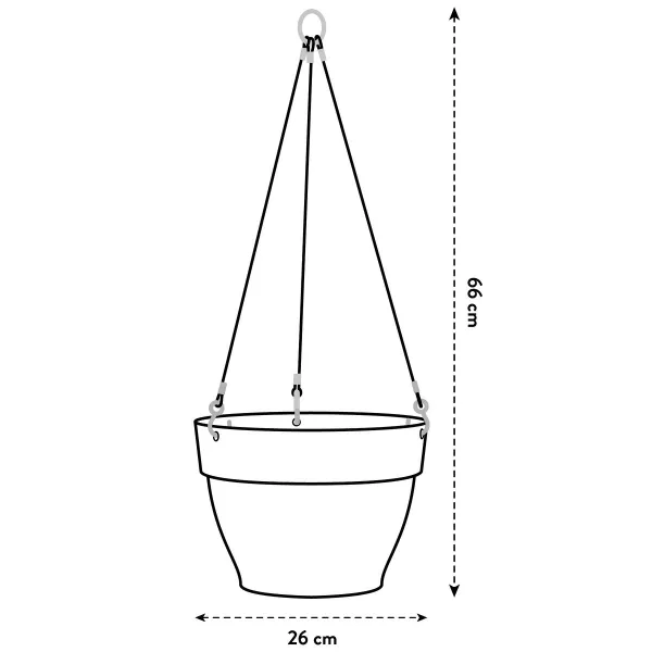elho® Vibia campana Pflanzenampel Anthrazit Ø 26 cm - Kunststoff