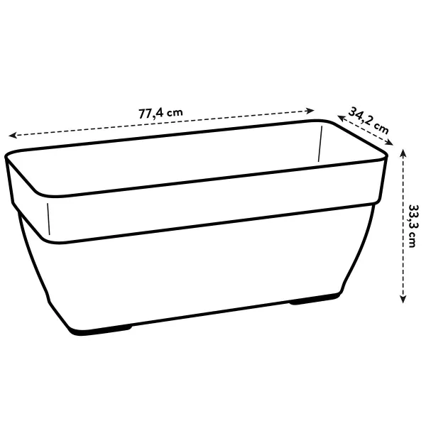elho® Vibia campana Pflanzkasten Anthrazit 80 cm - Kunststoff