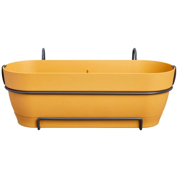 elho® Vibia campana Pflanzkasten Honiggelb 50 cm mit Halter allin1 - Kunststoff