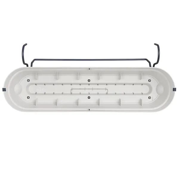 elho® Vibia campana Pflanzkasten Seidenweiß 70 cm mit Halter allin1 - Kunststoff