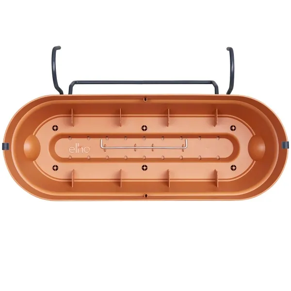 elho® Vibia campana Pflanzkasten Terracotta 50 cm mit Halter allin1 - Kunststoff