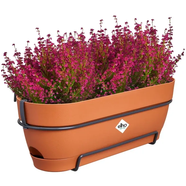 elho® Vibia campana Pflanzkasten Terracotta 50 cm mit Halter allin1 - Kunststoff