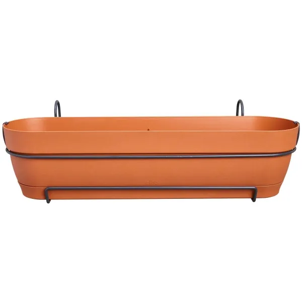 elho® Vibia campana Pflanzkasten Terracotta 70 cm mit Halter allin1 - Kunststoff