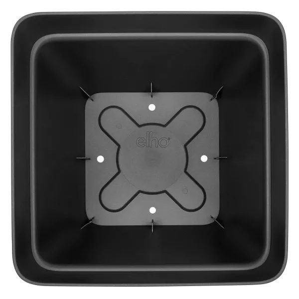 elho® Vibia campana quadrat Pflanzkübel Anthrazit 37 cm - Kunststoff
