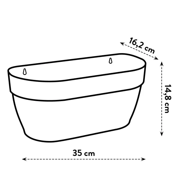 elho® Vibia campana Wandampel Anthrazit 35 cm - Kunststoff