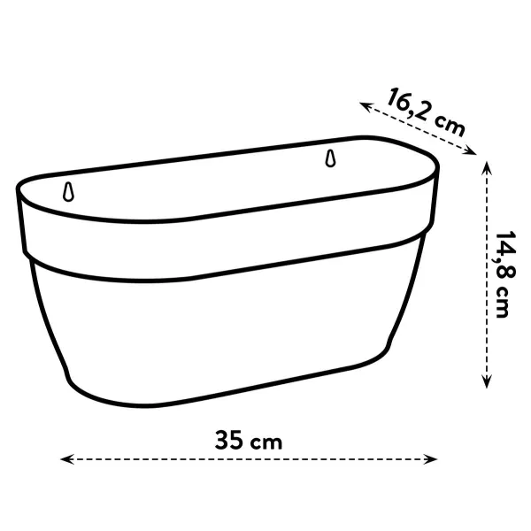 elho® Vibia campana Wandampel Seidenweiß 35 cm - Kunststoff