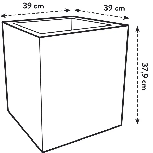 elho® Vivo Pflanzgefäß next quadrat Living Schwarz 40 cm - Kunststoff