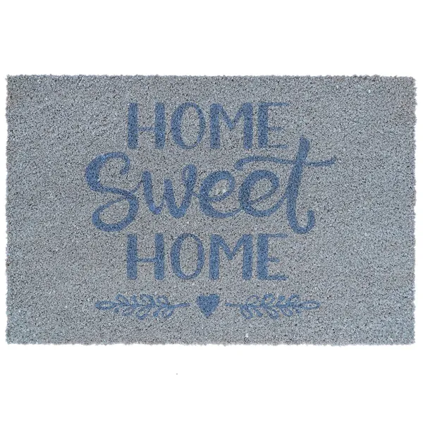 Esschert Desgin Türmatte Home Sweet Home Grau & Blau 60 x 40 cm - Kokos & PVC