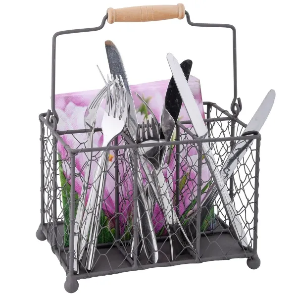 Esschert Design Besteck und Serviettenhalter