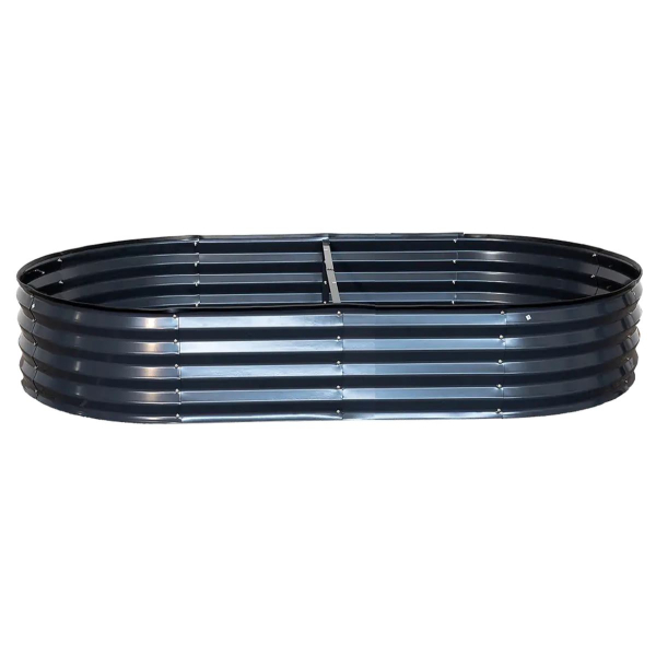 Esschert Design Bodenhochbeet S Oval Anthrazit 120,5 x 60,5 cm - Metall