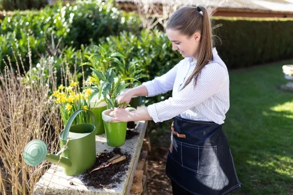 Esschert Design Denim Gartengerätegürtel schwarz Gardentools