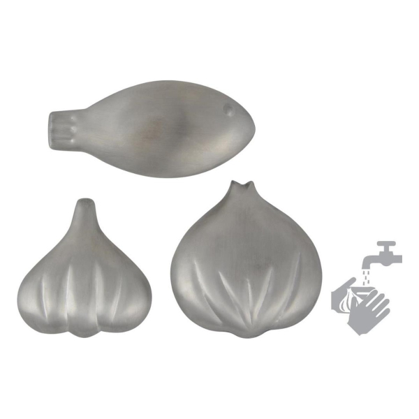 Esschert Design Edelstahlseife, 3 Formen sortiert, 100 % Edelstahl