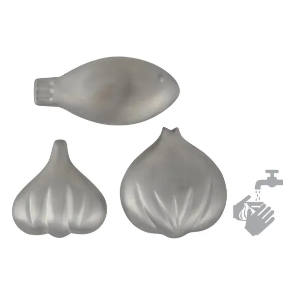 Esschert Design Edelstahlseife, 3 Formen sortiert, 100 % Edelstahl