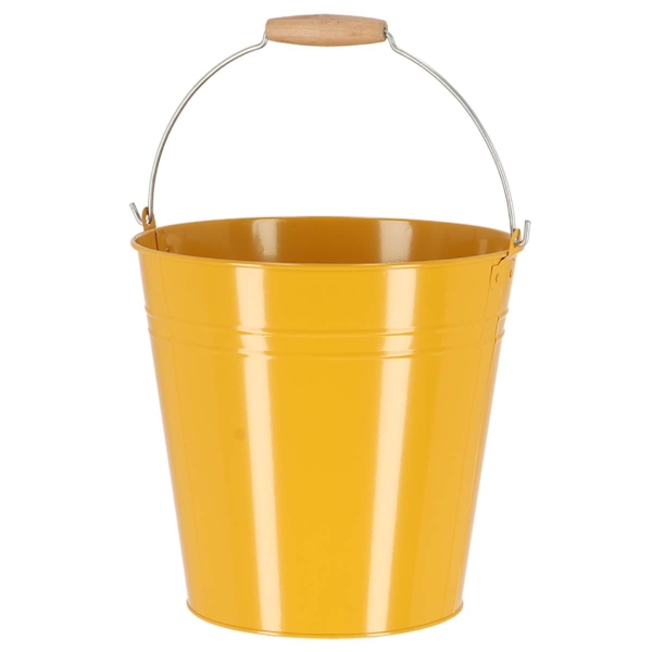 Esschert Design Eimer L Ockergelb 10,75 Liter aus Metall