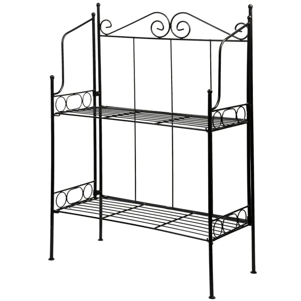 Esschert Design Etagere S Schwarz faltbar mit 2 Böden - Metall