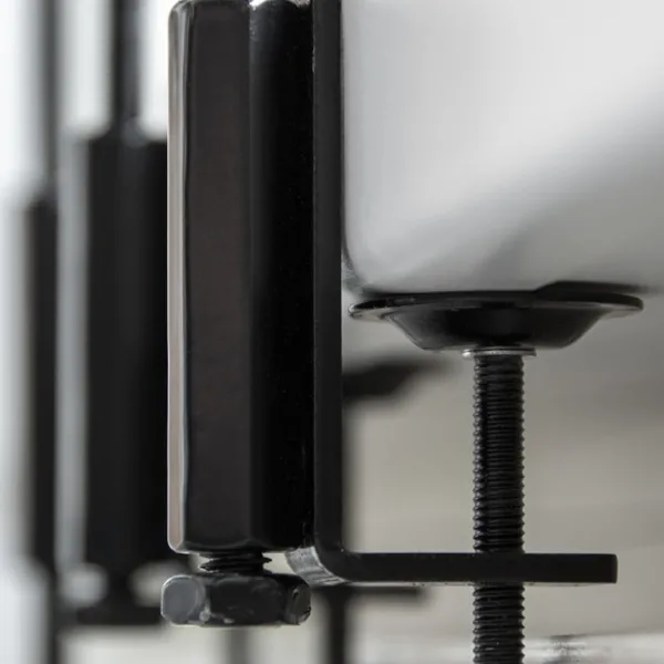 Esschert Design Fensterbankhalterung Schwarz L rund Ø 24 cm - Metall