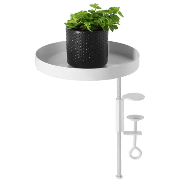 Esschert Design Fensterbankhalterung Weiß M rund Ø 18 cm - Metall