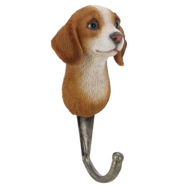 Esschert Design Garderobenhaken Hundekopf Beagle 11,8 cm - Polyresin & Metall