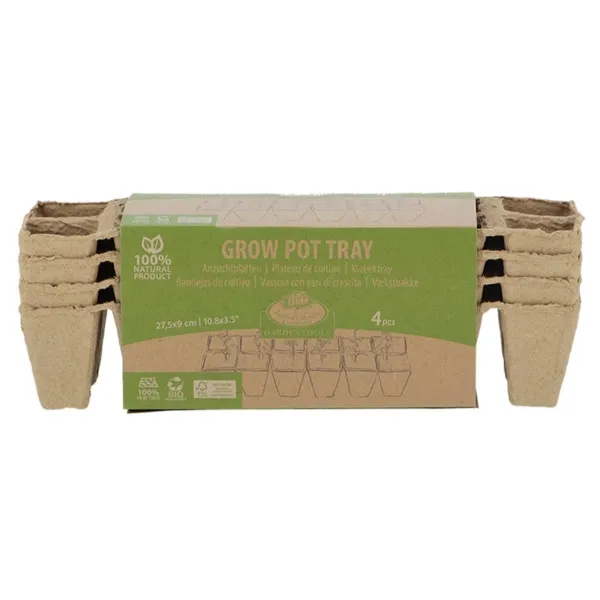 Esschert Design Garten Basics Anzuchttöpfe L 4,4 cm quadratisch - 48er Pack