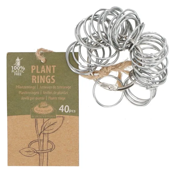 Esschert Design Garten Basics Metall-Pflanzenringe - 40er Pack