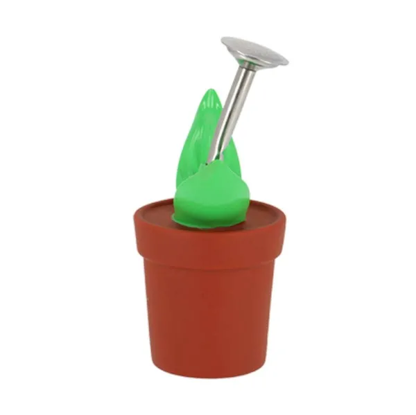 Esschert Design Gießbrause in Blumentopfform Grün & Braun