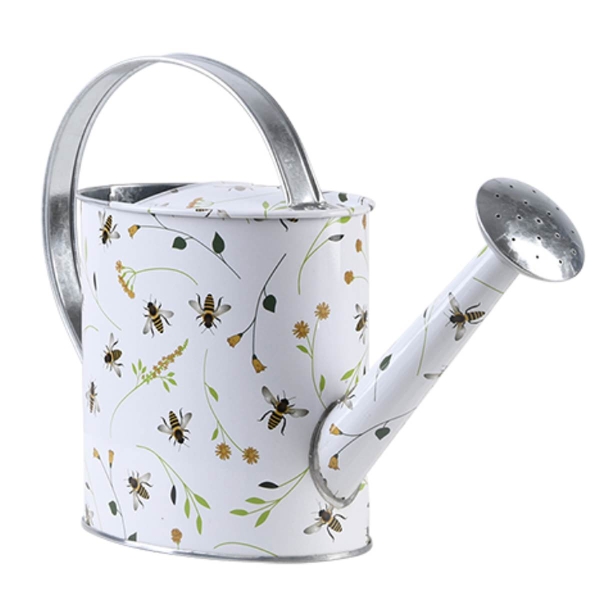 Esschert Design Gießkanne Blumen- und Bienenmuster 1,875 Liter - Metall