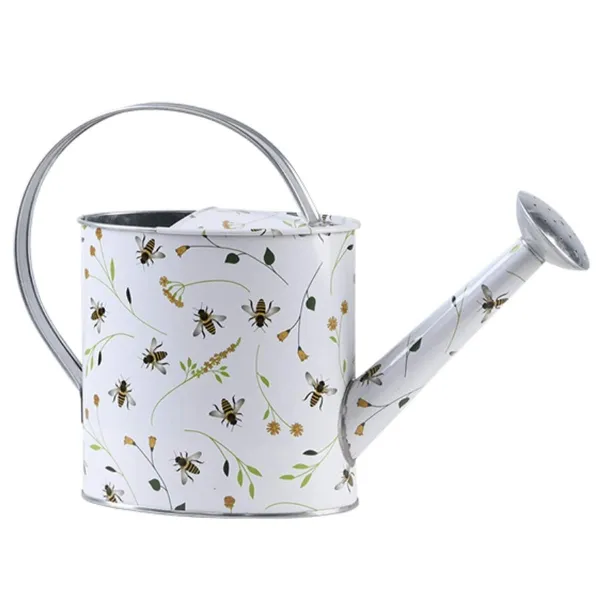 Esschert Design Gießkanne Blumen- und Bienenmuster 1,875 Liter - Metall