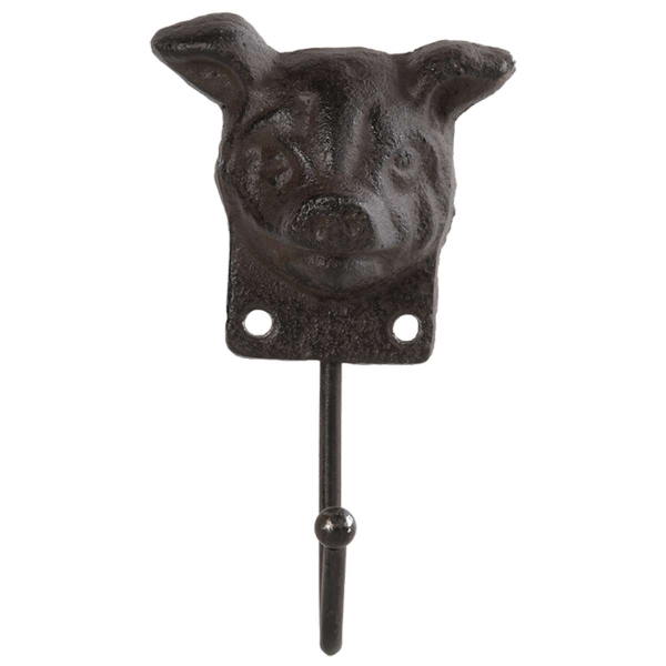 Esschert Design Haken Schweinekopf 11,4 cm - Gusseisen