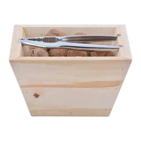 Esschert Design Holzschale mit Nussknacker