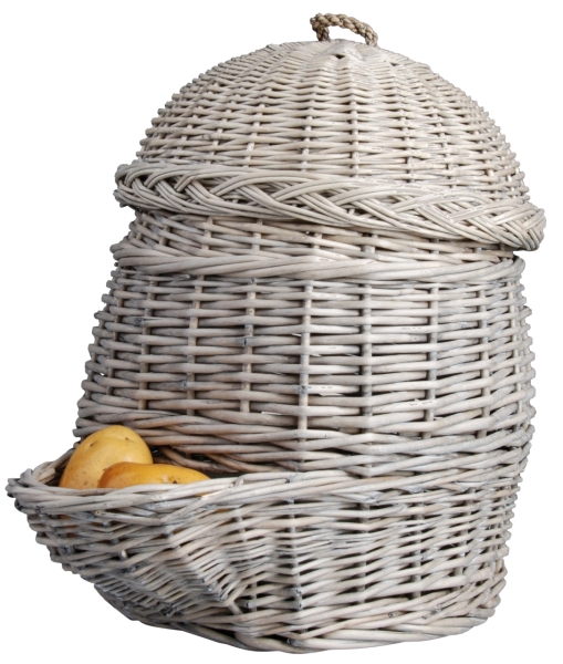 Esschert Design Kartoffelkorb Grau 38 Liter Volumen - Weidengeflecht