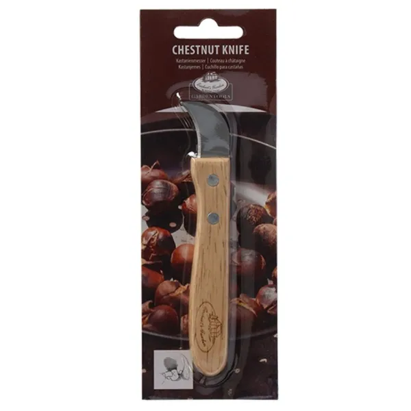 Esschert Design Kastanienmesser - Edelstahl & Kautschuk-Holz