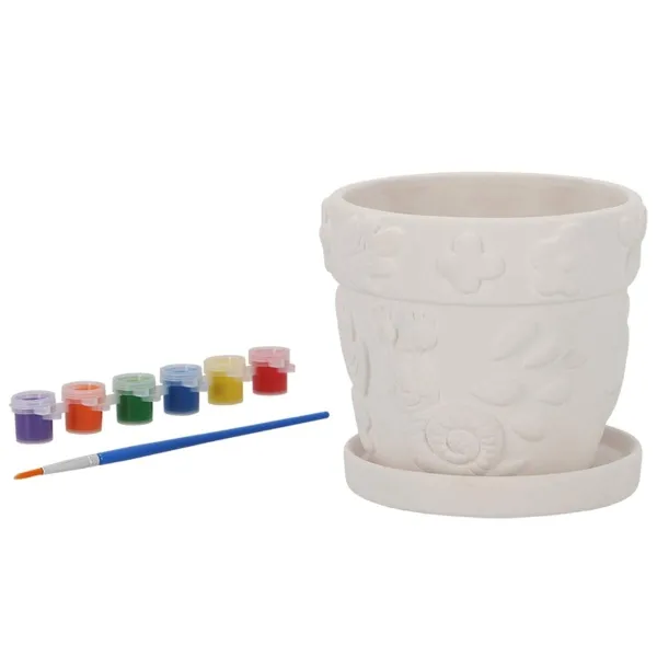 Esschert Design Kinder Blumentopf Insekten PIY mit 6 Farben & Pinsel