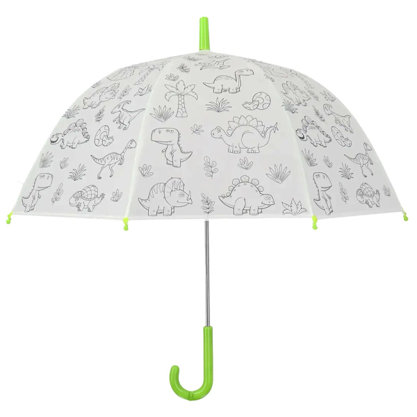 Esschert Design Kinder Regenschirm Dinosaurier Paint it Yourself zum Ausmalen