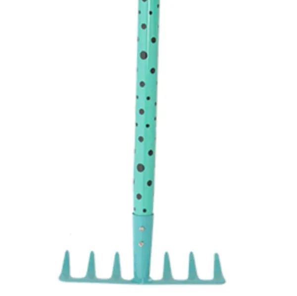 Esschert Design Kinderharke Türkis Insektenmotiv 88.6 cm - Metall