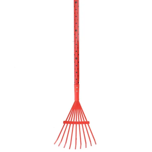 Esschert Design Kinderrasenrechen Rot Insektenmotiv 88,6 cm - Metall