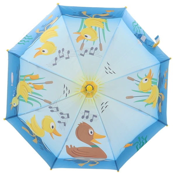 Esschert Design Kinderregenschirm in Panoramaoptik mit Entenmotiv