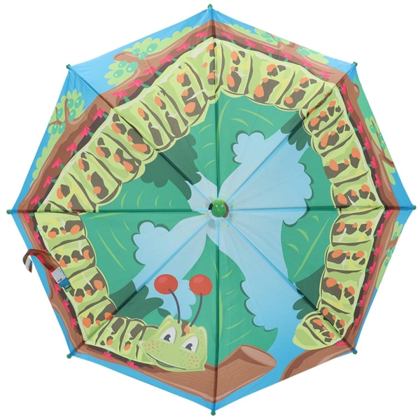 Esschert Design Kinderregenschirm in Panoramaoptik mit Raupenmotiv