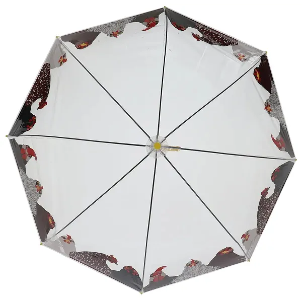 Esschert Design Kinder Regenschirm transparent mit Hühnern Ø 86,5 cm